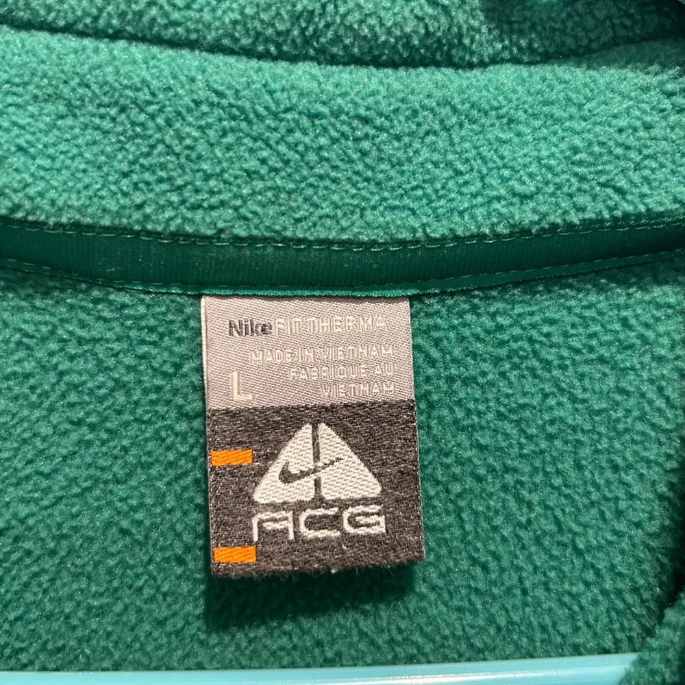 Nike ACG Womens Fleece Jacket Full Zip‎ Therma-Fit Green Outdoors Large